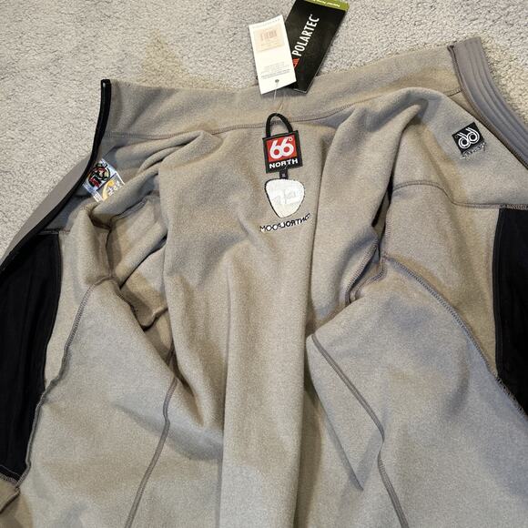 66 North Softshell Glymur Jacket Gray M XL Polartec Full Zip FIFA WORLD CUP RARE - Picture 8 of 11
